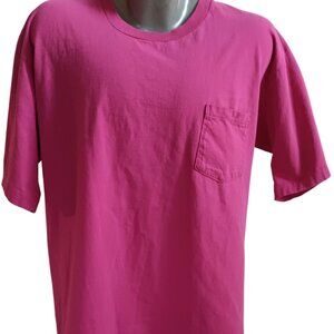 Vintage T-shirt 2XL Tall True Vtg 90s T-SHIRT PINK ALL COTTON USA ALL COTTON